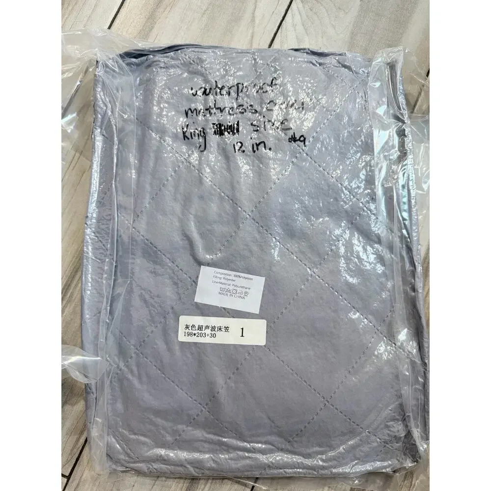 King Size Waterproof Mattress, Pad, Gray Brand New, In Package